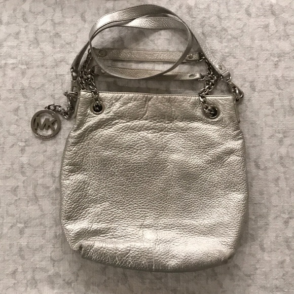 MICHAEL KORS Silver Leather Handbag - Picture 1 of 9